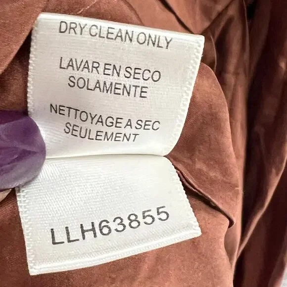 BCBGmaxazria Silk Dress Womens 6 Brown Pleated Sash Fit Flare Midi Greek Goddess - Picture 13 of 15